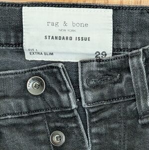 Rag & Bone Extra Slim Jeans in Black